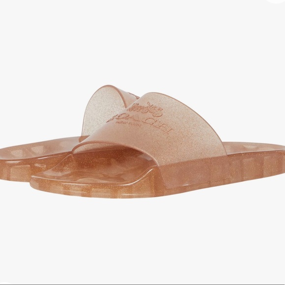 NEW COACH Ulyssa Slide Waterproof Sport Slides, In Dark Gold- Size 6 or 8 - Picture 2 of 13